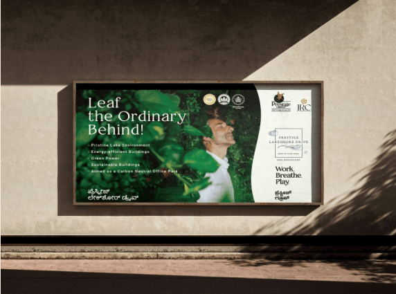 Green-certified office park billboard creative for Prestige Lakeshore Drive